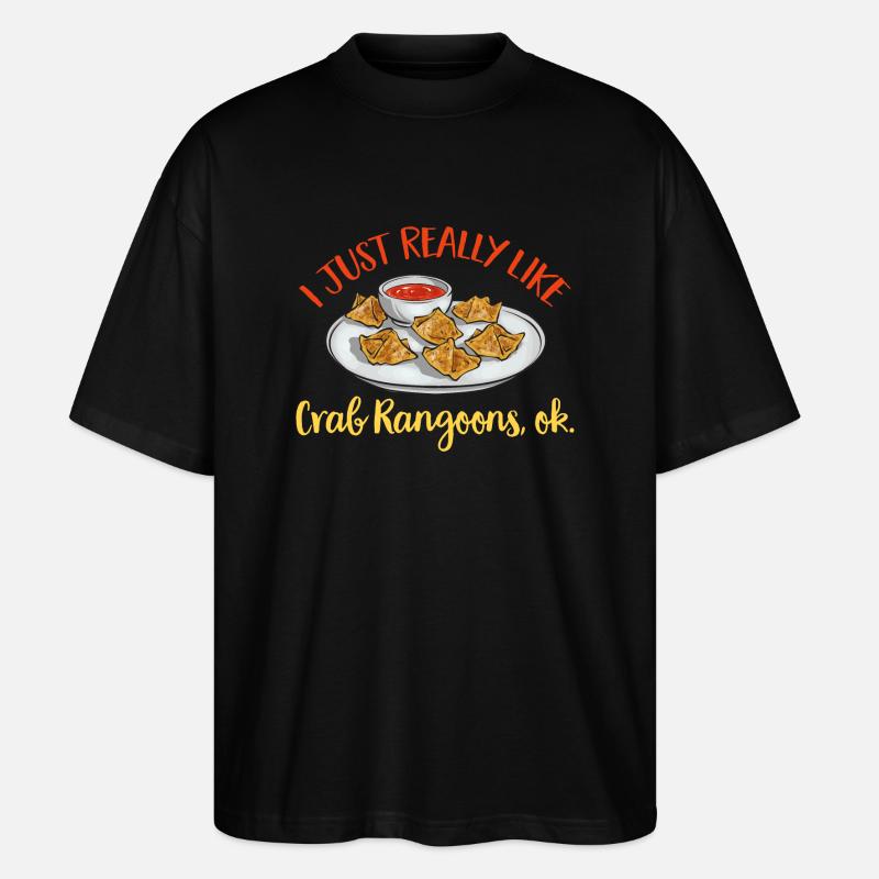 Krabben Rangoon Crab Rangoon - Stanley/Stella Oversized Unisex Bio T-Shirt Blaster 2.0 - Schwarz