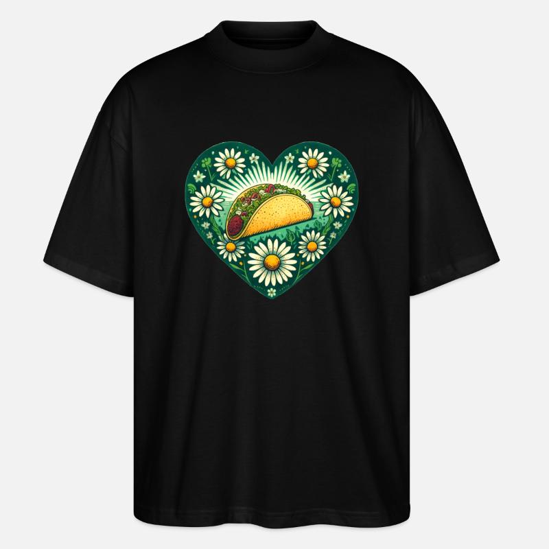 Taco-Liebhaber - Stanley/Stella Oversized Unisex Bio T-Shirt Blaster 2.0 - Schwarz