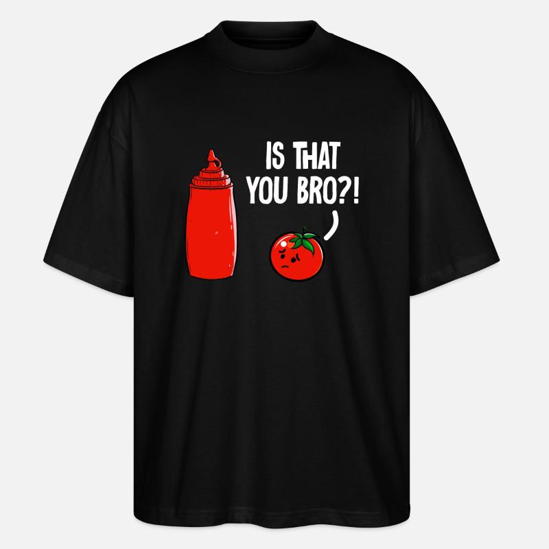 Ketchup Ketchup à la tomate - T-shirt bio Blaster 2.0 coupe oversize Stanley/Stella Unisexe - noir