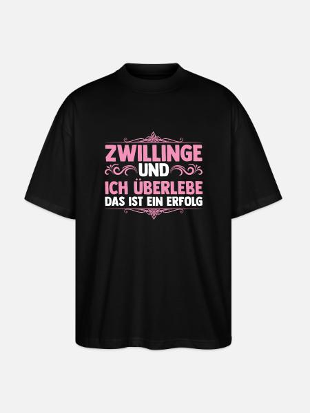 Maman de jumeaux - T-shirt bio Blaster 2.0 coupe oversize Stanley/Stella Unisexe - noir