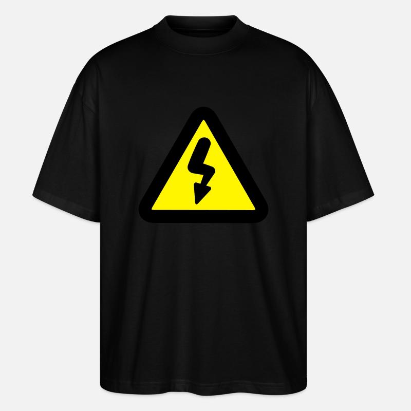 électricité panneau de signalisation - T-shirt bio Blaster 2.0 coupe oversize Stanley/Stella Unisexe - noir