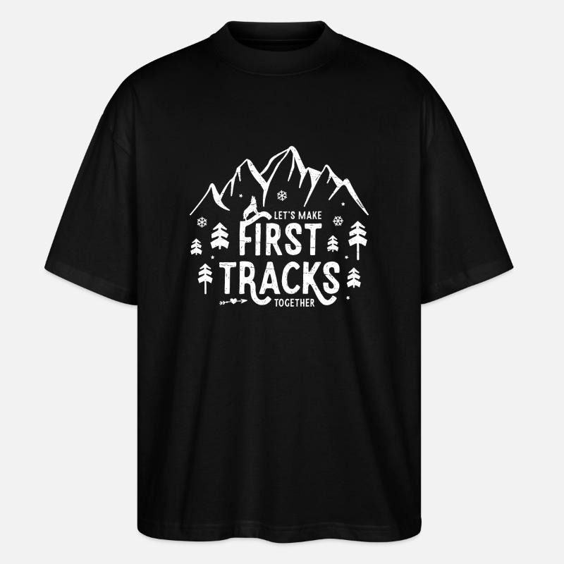 First Tracks - Stanley/Stella Oversized Unisex Bio T-Shirt Blaster 2.0 - Schwarz