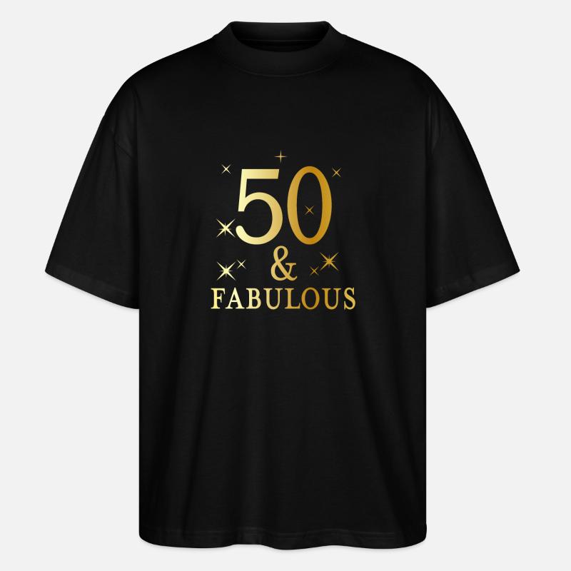 50 et fabuleux - T-shirt bio Blaster 2.0 coupe oversize Stanley/Stella Unisexe - noir