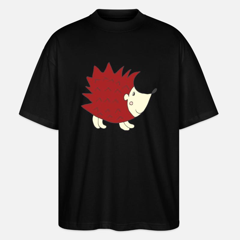 Hérisson Rouge - T-shirt bio Blaster 2.0 coupe oversize Stanley/Stella Unisexe - noir