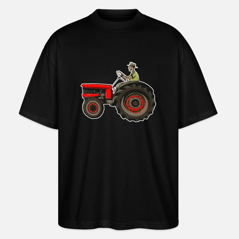 Treckerfahrer - Stanley/Stella Oversized Unisex Bio T-Shirt Blaster 2.0 - Schwarz