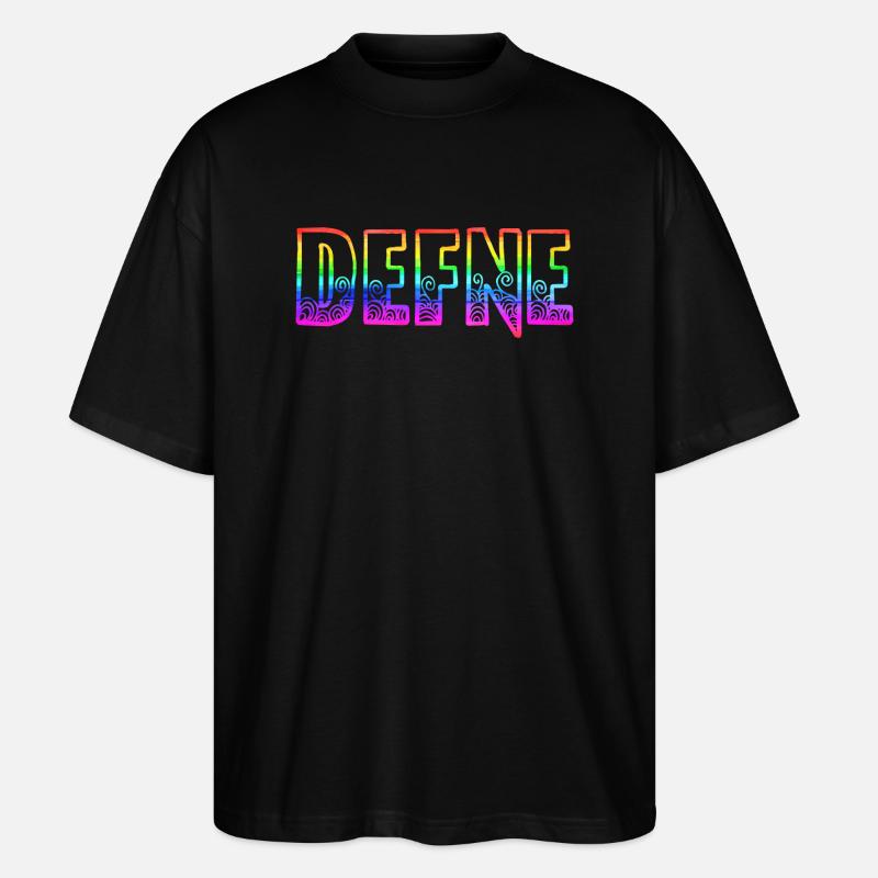 Defne RS Rainbow - Stanley/Stella Oversized Unisex Organic T-shirt Blaster 2.0 - black