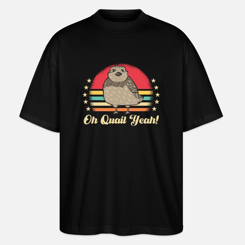 Oiseau de caille - T-shirt bio Blaster 2.0 coupe oversize Stanley/Stella Unisexe - noir