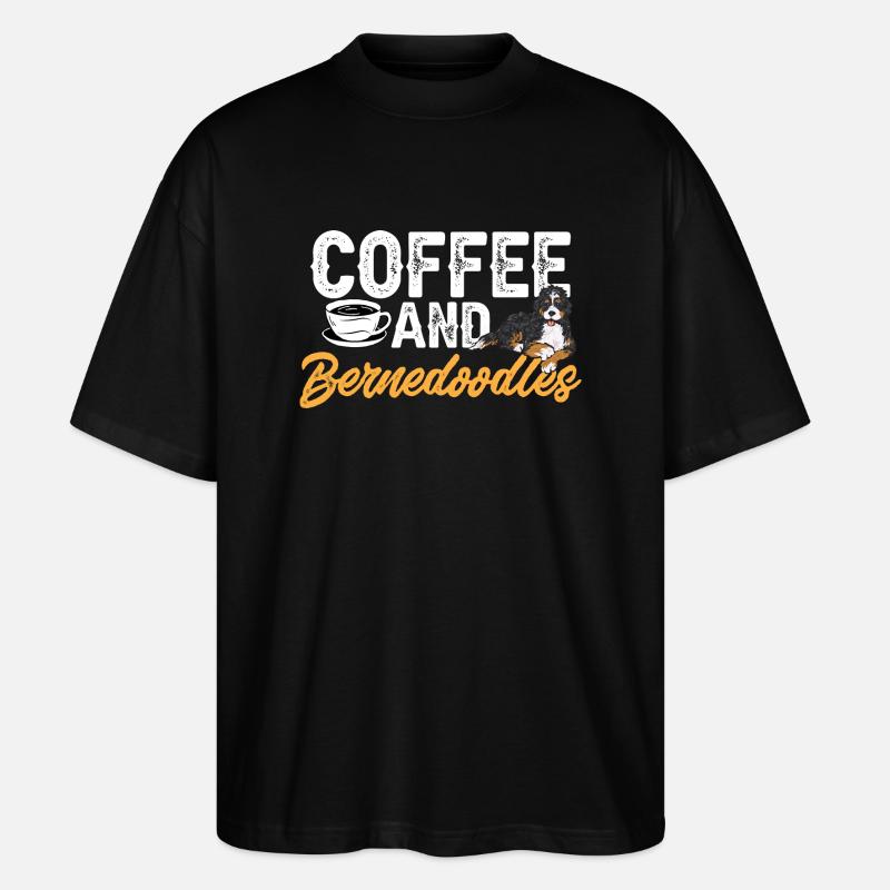 Bernedoodle Hund - Stanley/Stella Oversized Unisex Bio T-Shirt Blaster 2.0 - Schwarz