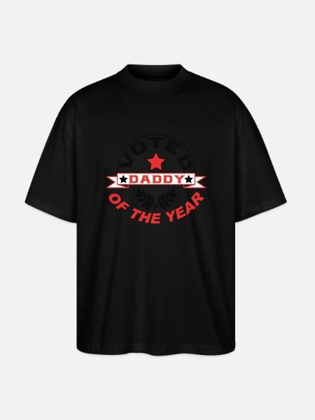 Voted DADDY of the year - Stanley/Stella Oversized Unisex Organic T-shirt Blaster 2.0 - black