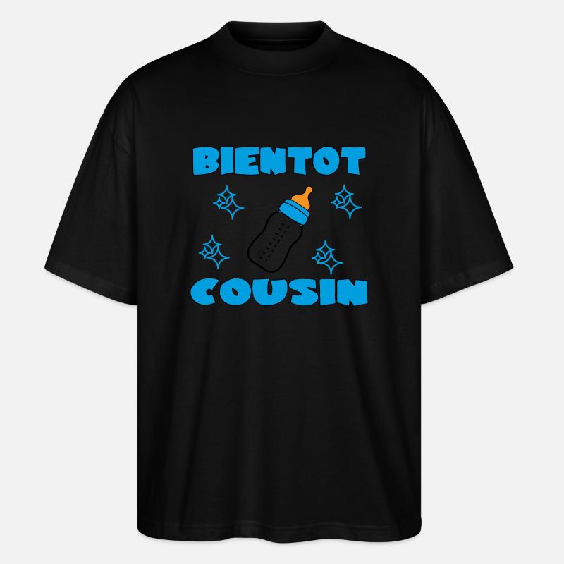 BALDIGER COUSIN - Stanley/Stella Oversized Unisex Bio T-Shirt Blaster 2.0 - Schwarz