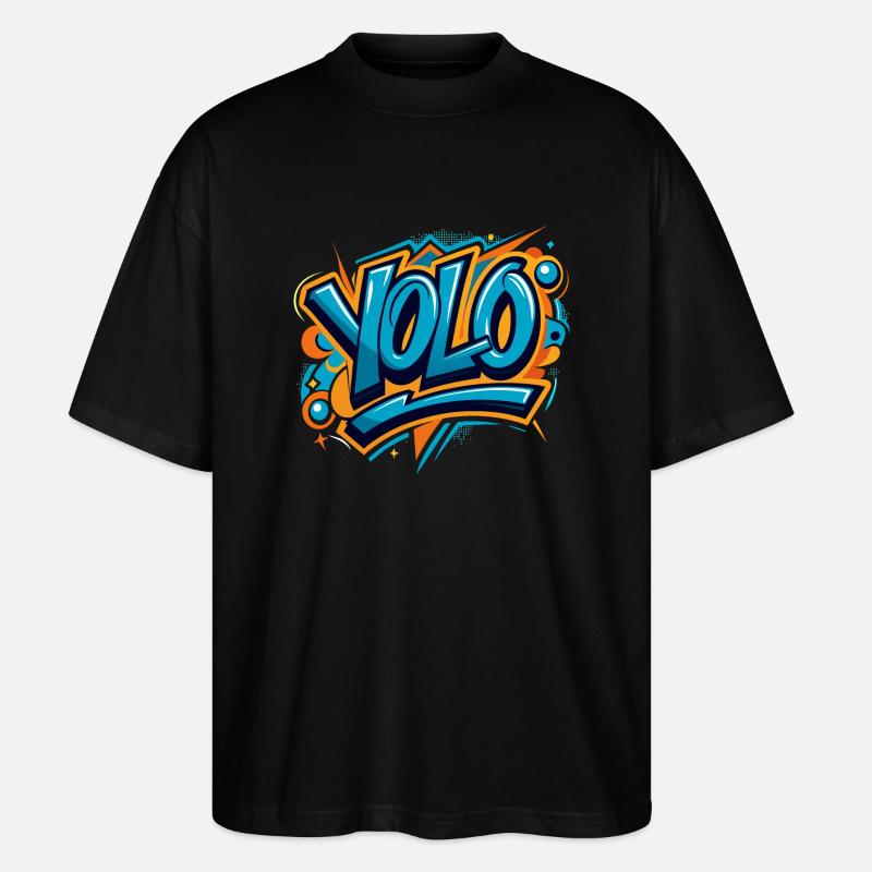 YOLO (Du lebst nur einmal) - Stanley/Stella Oversized Unisex Bio T-Shirt Blaster 2.0 - Schwarz
