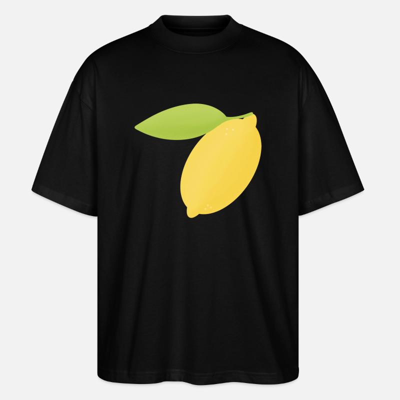 Zitrone - Stanley/Stella Oversized Unisex Bio T-Shirt Blaster 2.0 - Schwarz
