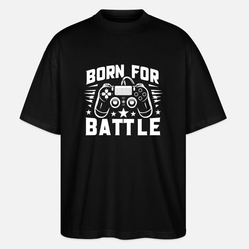 Né pour le combat - T-shirt bio Blaster 2.0 coupe oversize Stanley/Stella Unisexe - noir