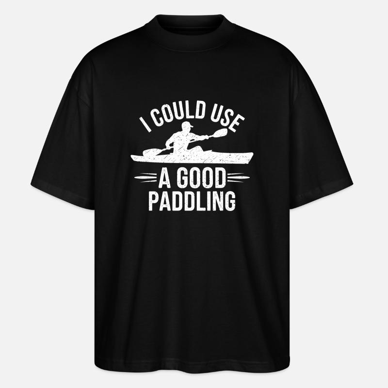 Paddeln mit Leidenschaft - Stanley/Stella Oversized Unisex Bio T-Shirt Blaster 2.0 - Schwarz