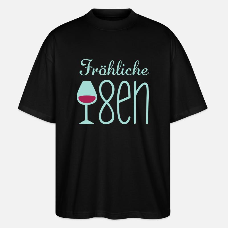 Fröhliche Weihnachten - Stanley/Stella Oversized Unisex Bio T-Shirt Blaster 2.0 - Schwarz
