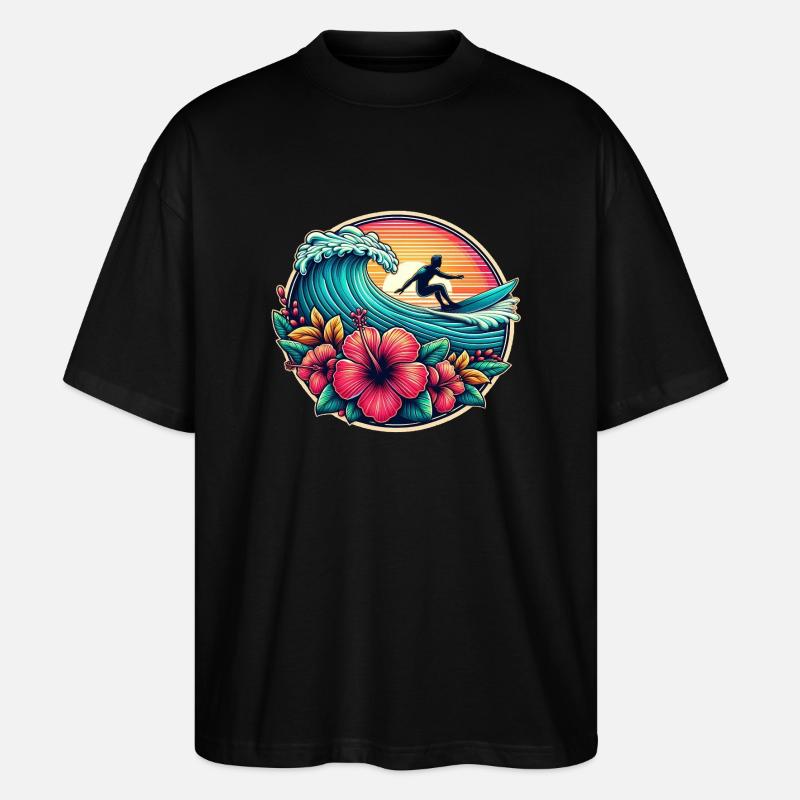 Surfer Logo 2 - Stanley/Stella Oversized Unisex Bio T-Shirt Blaster 2.0 - Schwarz