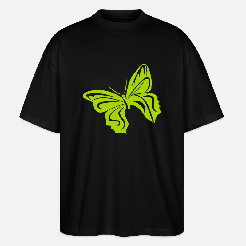 schmetterling - Stanley/Stella Oversized Unisex Bio T-Shirt Blaster 2.0 - Schwarz