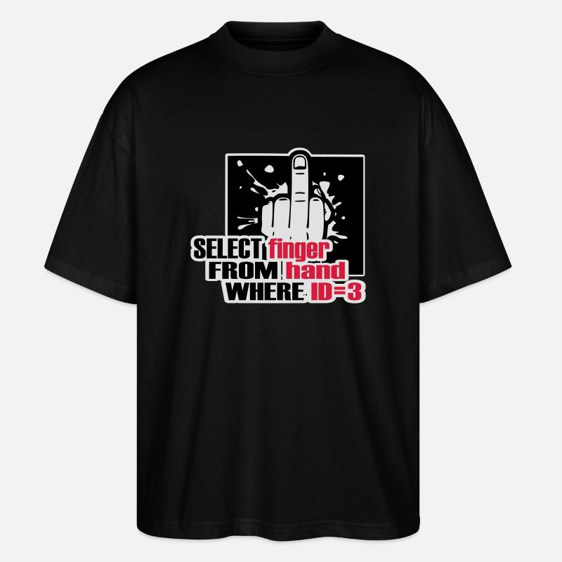 SELECT finger FROM hand - Stanley/Stella Oversized Unisex Organic T-shirt Blaster 2.0 - black