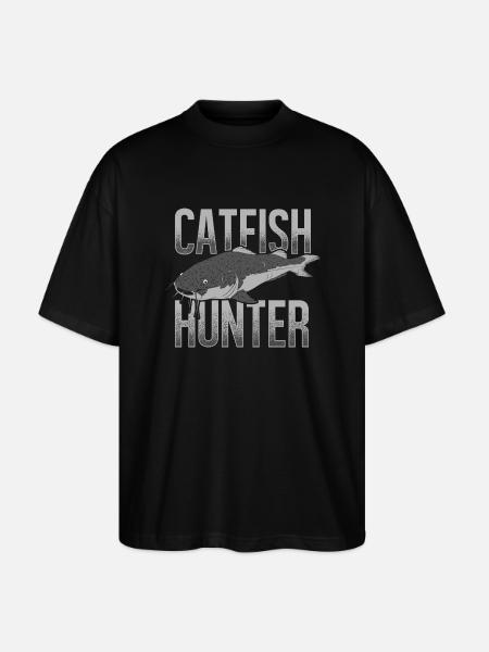 Catfish Chasseur Catfish Catfish Pêche au poisson-chat - T-shirt bio Blaster 2.0 coupe oversize Stanley/Stella Unisexe - noir