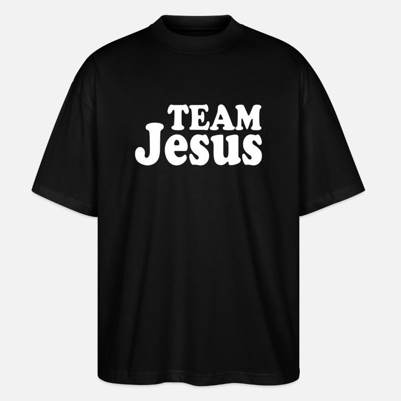 Team jesus - Stanley/Stella Oversized Unisex Bio T-Shirt Blaster 2.0 - Schwarz