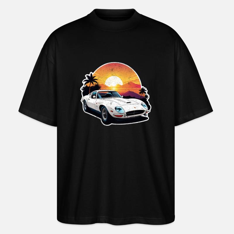 Oldtimer Sonnenuntergang - Stanley/Stella Oversized Unisex Bio T-Shirt Blaster 2.0 - Schwarz