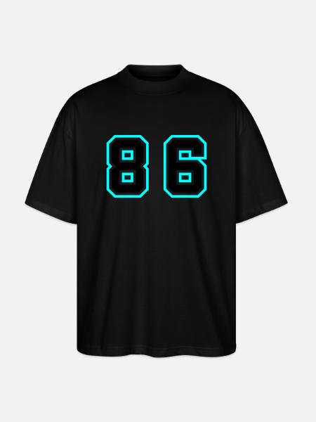 86 Number Symbol - Stanley/Stella Oversized Unisex Organic T-shirt Blaster 2.0 - black
