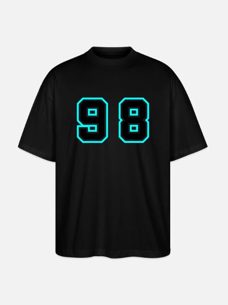 98 Symbole numérique - T-shirt bio Blaster 2.0 coupe oversize Stanley/Stella Unisexe - noir