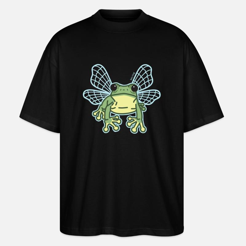 Feen-Frosch - Stanley/Stella Oversized Unisex Bio T-Shirt Blaster 2.0 - Schwarz