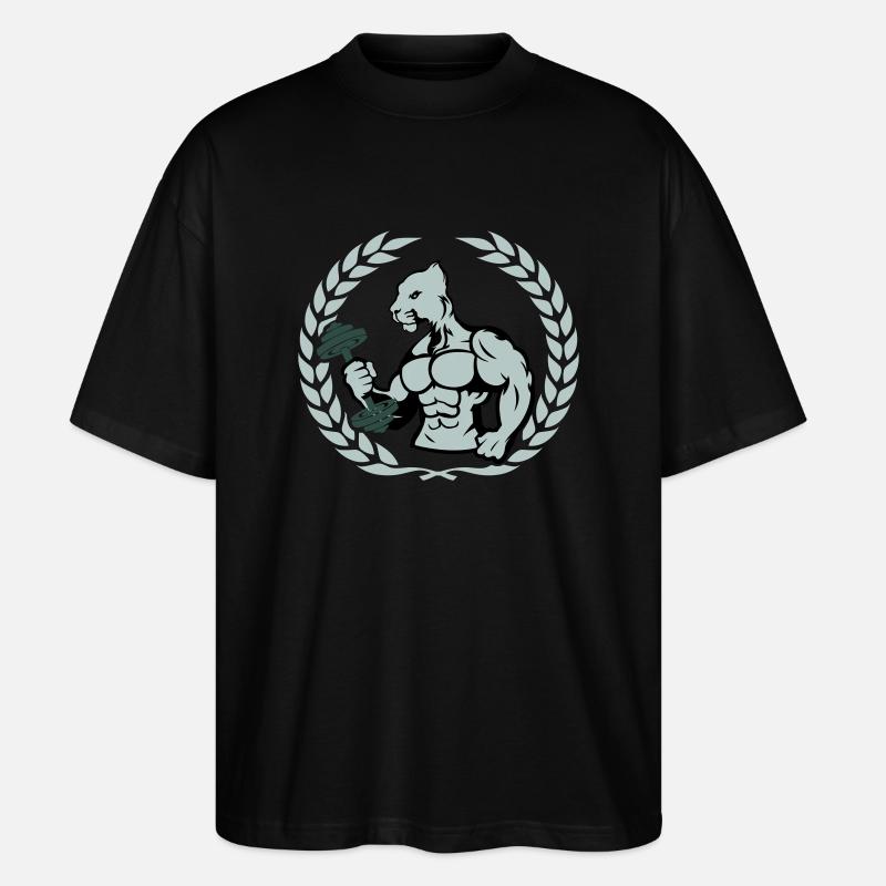 bodybuilder jaguar - Stanley/Stella Oversized Unisex Bio T-Shirt Blaster 2.0 - Schwarz