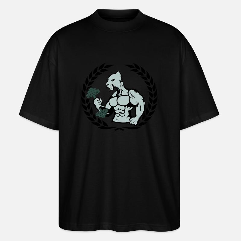 bodybuilder jaguar - Stanley/Stella Oversized Unisex Bio T-Shirt Blaster 2.0 - Schwarz