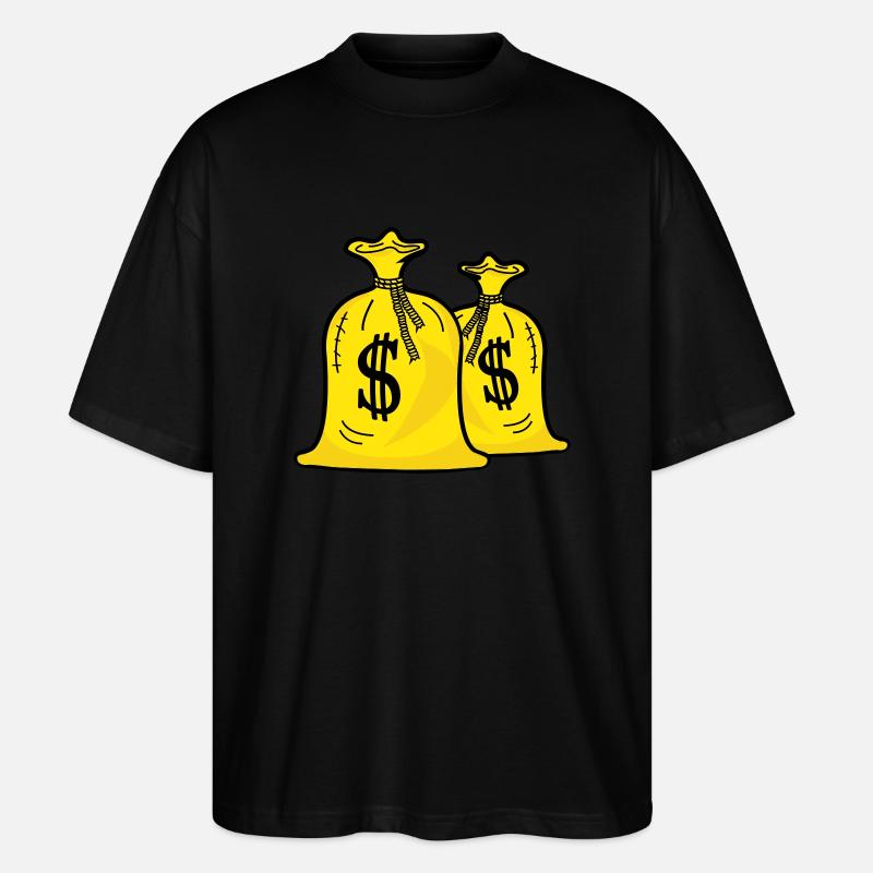 geldsäcke - Stanley/Stella Oversized Unisex Bio T-Shirt Blaster 2.0 - Schwarz