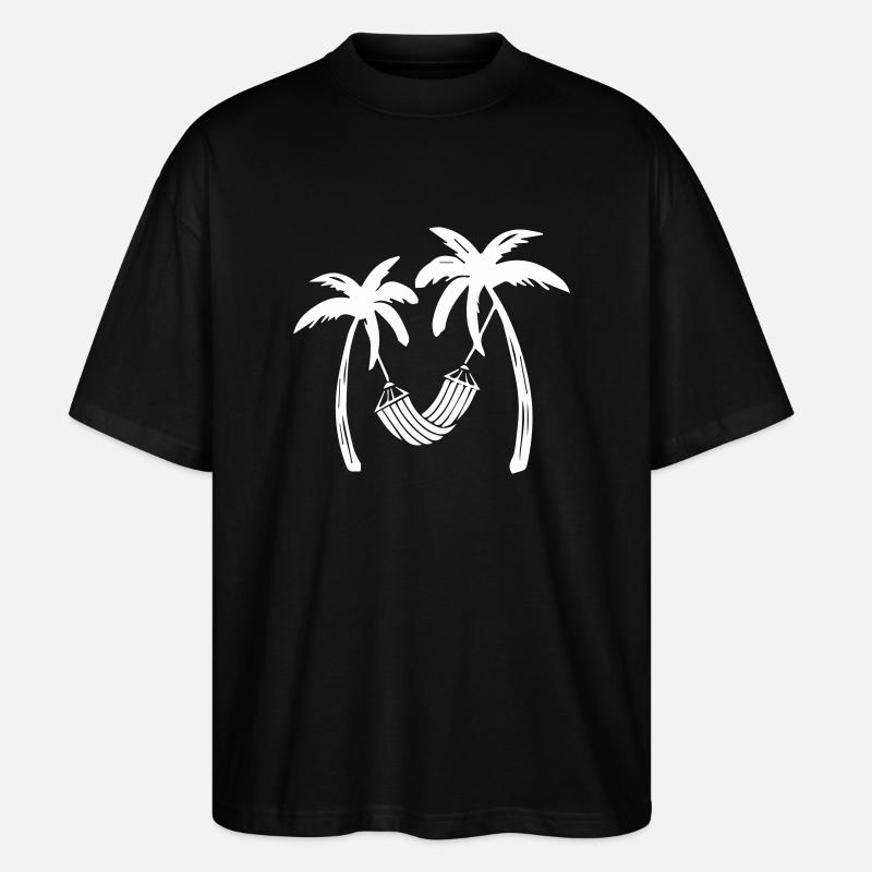 palms relax - Stanley/Stella Oversized Unisex Bio T-Shirt Blaster 2.0 - Schwarz