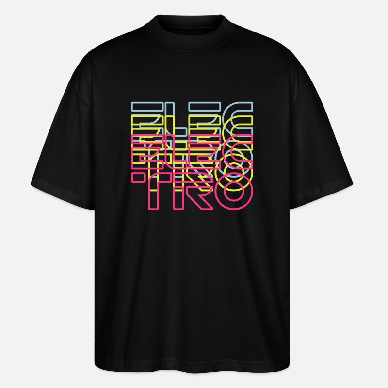 Electro typo - Stanley/Stella Oversized Unisex Bio T-Shirt Blaster 2.0 - Schwarz