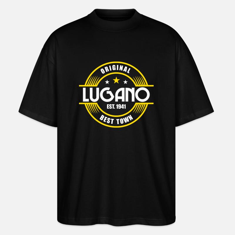 Lugano - Stanley/Stella Oversized Unisex Bio T-Shirt Blaster 2.0 - Schwarz