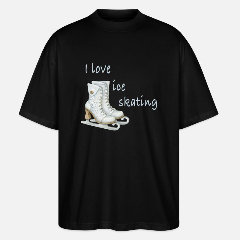 Ice skating - Stanley/Stella Oversized Unisex Bio T-Shirt Blaster 2.0 - Schwarz