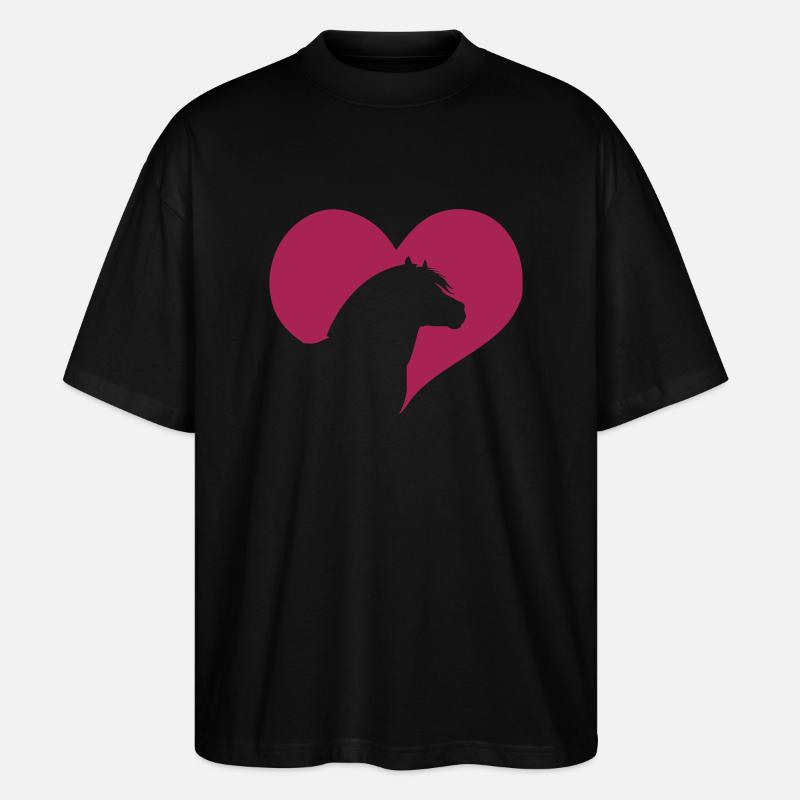 Norwegerherz - Stanley/Stella Oversized Unisex Bio T-Shirt Blaster 2.0 - Schwarz