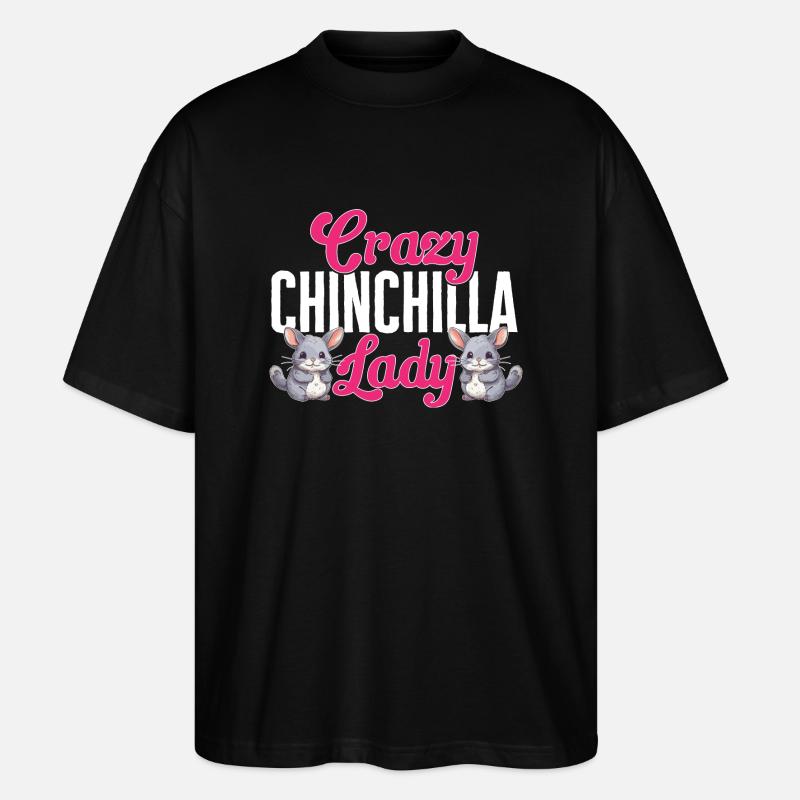 Chinchilla - Stanley/Stella Oversized Unisex Bio T-Shirt Blaster 2.0 - Schwarz