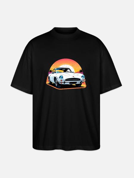 Oldtimer Sonnenuntergang - Stanley/Stella Oversized Unisex Bio T-Shirt Blaster 2.0 - Schwarz
