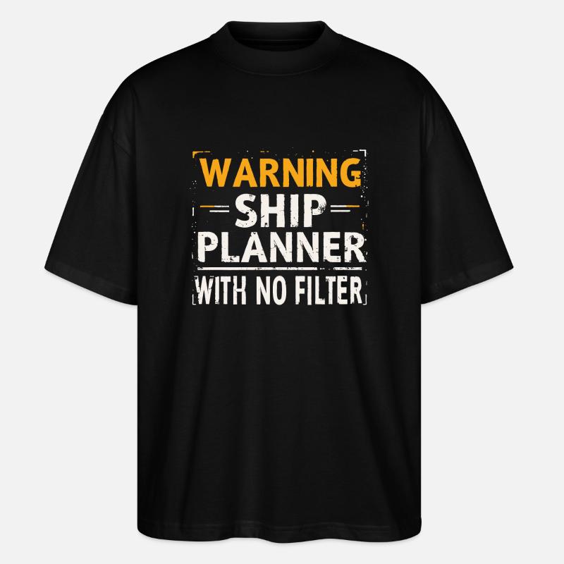 SCHIFFSPLANER - Stanley/Stella Oversized Unisex Bio T-Shirt Blaster 2.0 - Schwarz