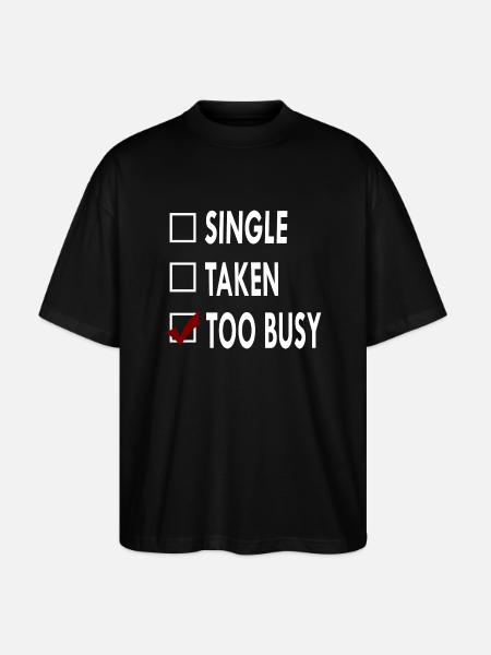 SINGLE TOO BUSY - T-shirt bio Blaster 2.0 coupe oversize Stanley/Stella Unisexe - noir