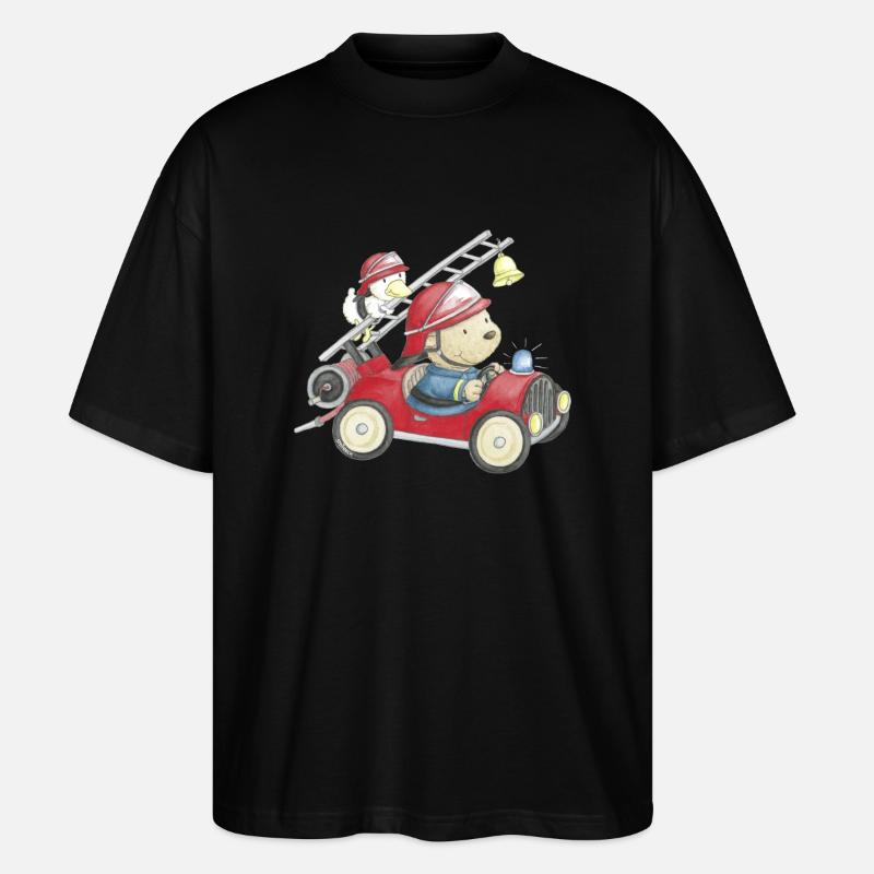 PP_Feuerwehr_01 - Stanley/Stella Oversized Unisex Bio T-Shirt Blaster 2.0 - Schwarz