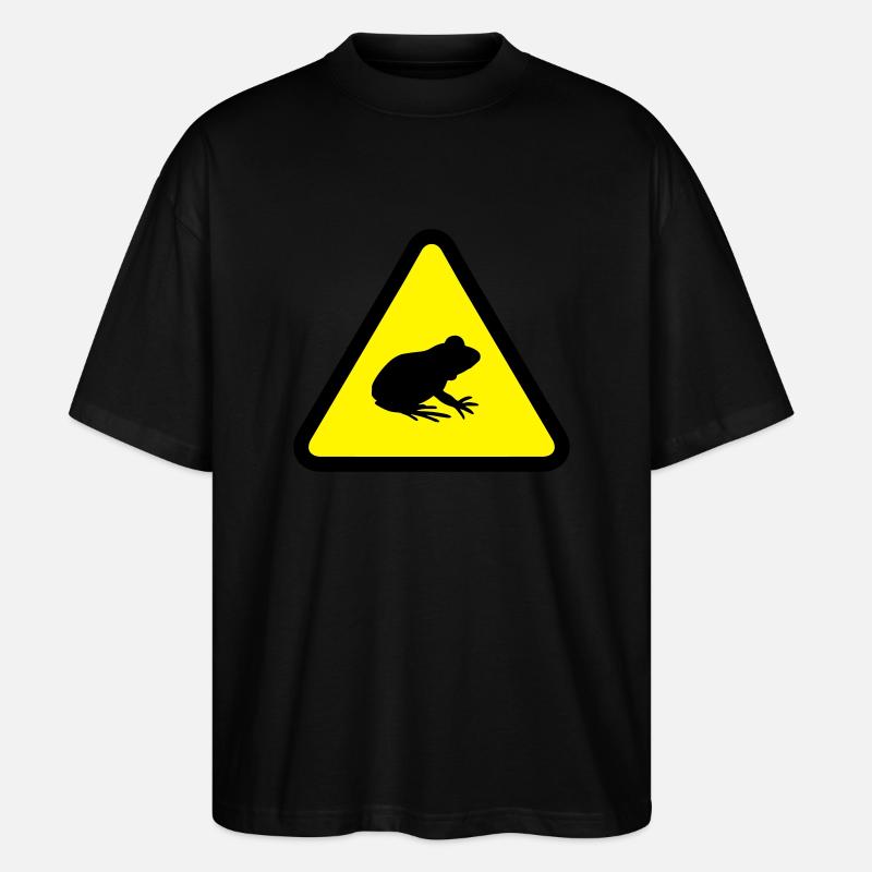 Attention Frog - Stanley/Stella Oversized Unisex Bio T-Shirt Blaster 2.0 - Schwarz