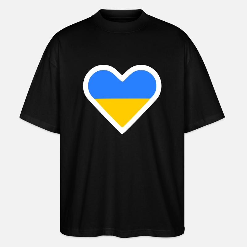 Ukraine - Stanley/Stella Oversized Unisex Bio T-Shirt Blaster 2.0 - Schwarz