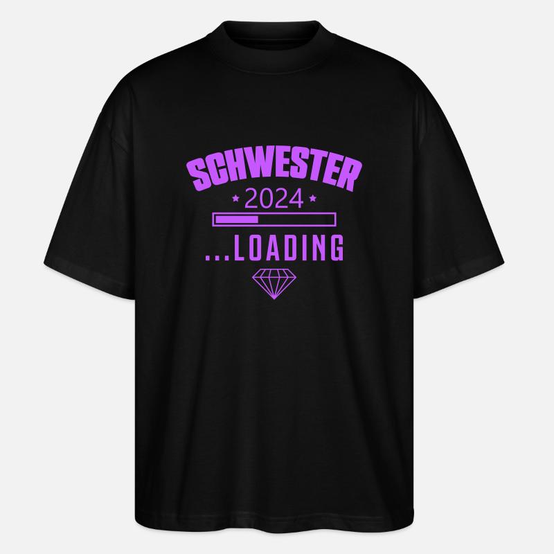 schwester 2024 loading - Stanley/Stella Oversized Unisex Bio T-Shirt Blaster 2.0 - Schwarz