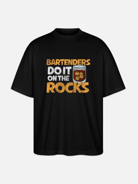 Bar Waiter Drink Humor - Stanley/Stella Oversized Unisex Organic T-shirt Blaster 2.0 - black
