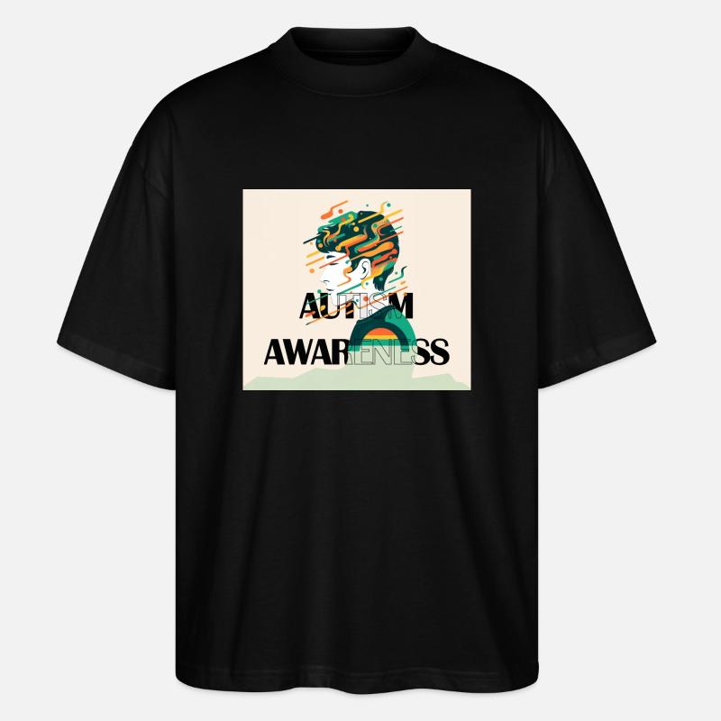 Bewusstsein für Autismus. - Stanley/Stella Oversized Unisex Bio T-Shirt Blaster 2.0 - Schwarz