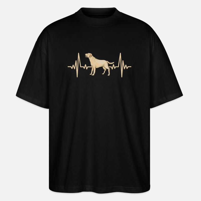 Yellow Labrador Retriever - Stanley/Stella Oversized Unisex Organic T-shirt Blaster 2.0 - black