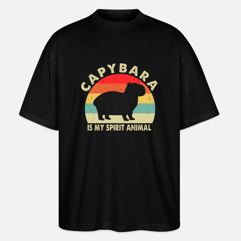 capybara - T-shirt bio Blaster 2.0 coupe oversize Stanley/Stella Unisexe - noir