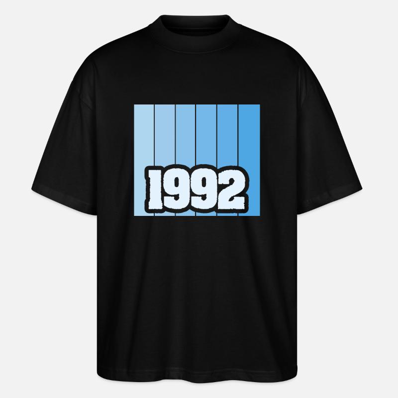 Zahl 1992 - Stanley/Stella Oversized Unisex Bio T-Shirt Blaster 2.0 - Schwarz