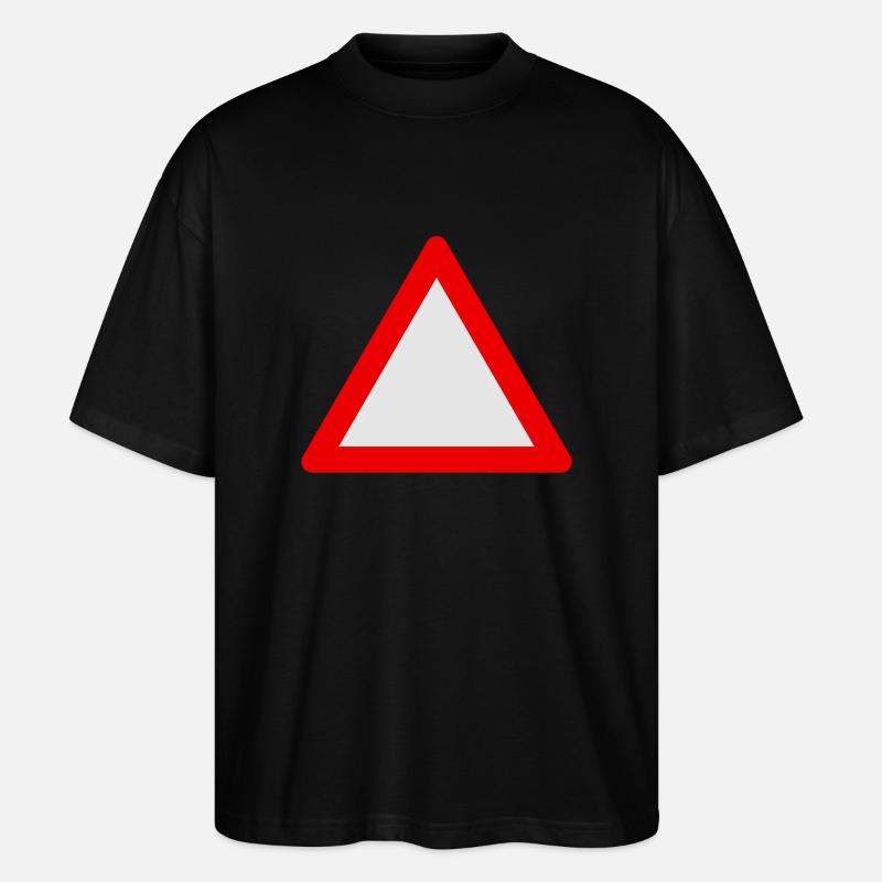 Blank Warning Triangle - Stanley/Stella Oversized Unisex Organic T-shirt Blaster 2.0 - black